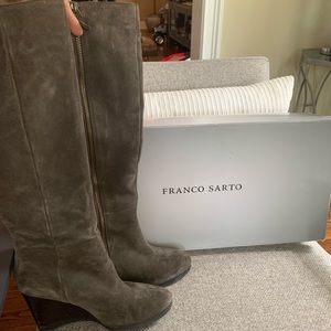 Franco Sarto Watch Knee High Wedge boots, size 7.5